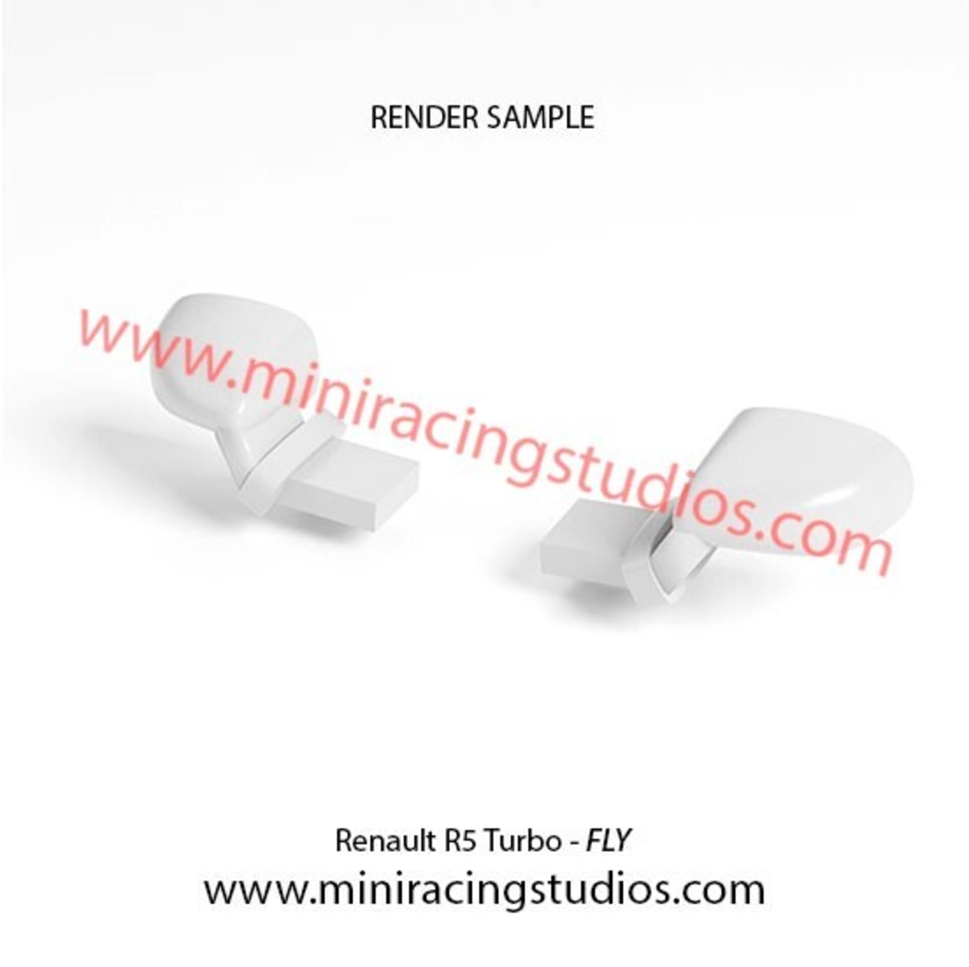 Retrovisores 3D para Renault 5 TURBO de FLY Flex o plástico – MiniRacingStudios - 6