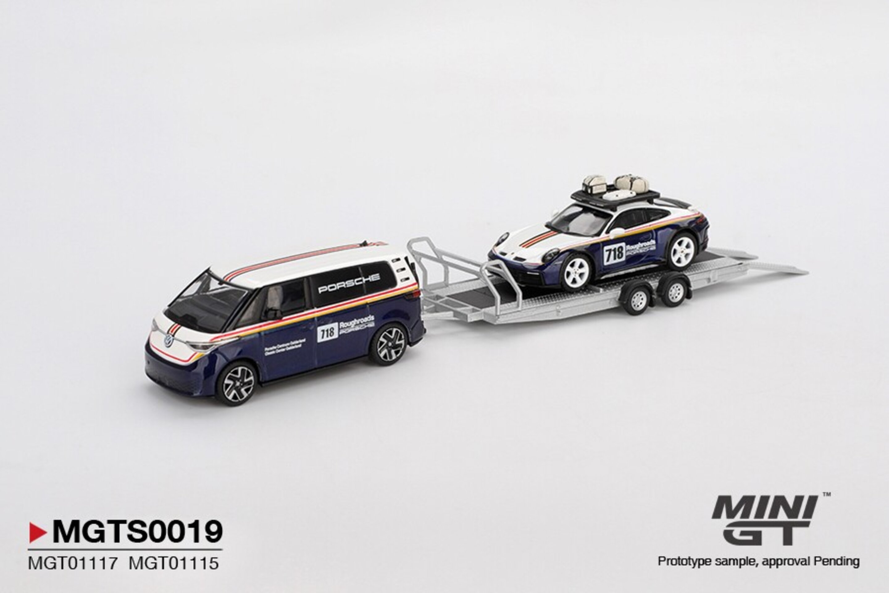 (PRE VENTA) Mini GT 1:64 Set Porsche 911 Dakar #718 + Volkswagen ID.Buzz Roughro - 6