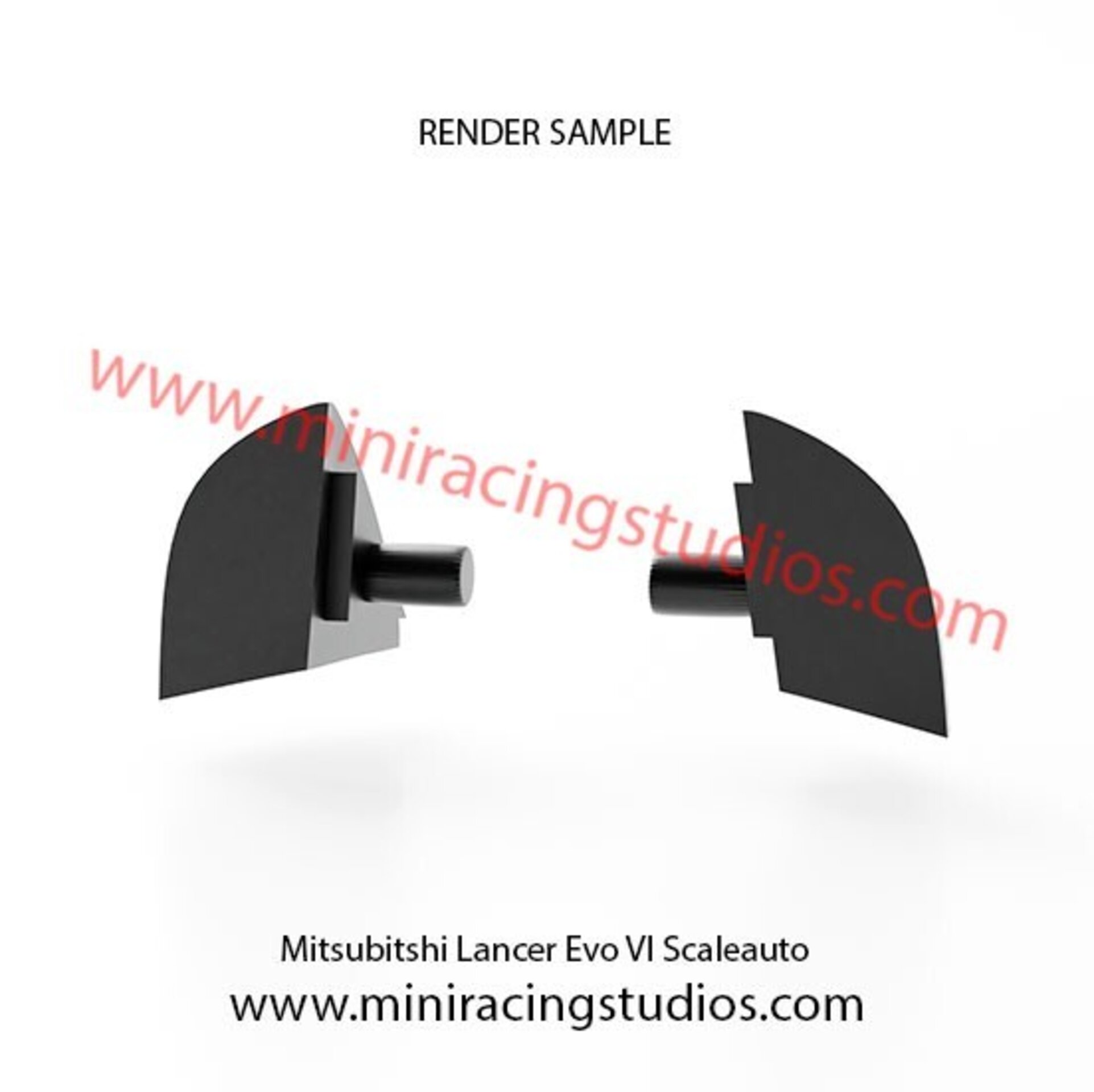 Retrovisores 3D para Mitsubitshi Lancer EVO VI de Scaleauto  – MiniRacingStudios - 2