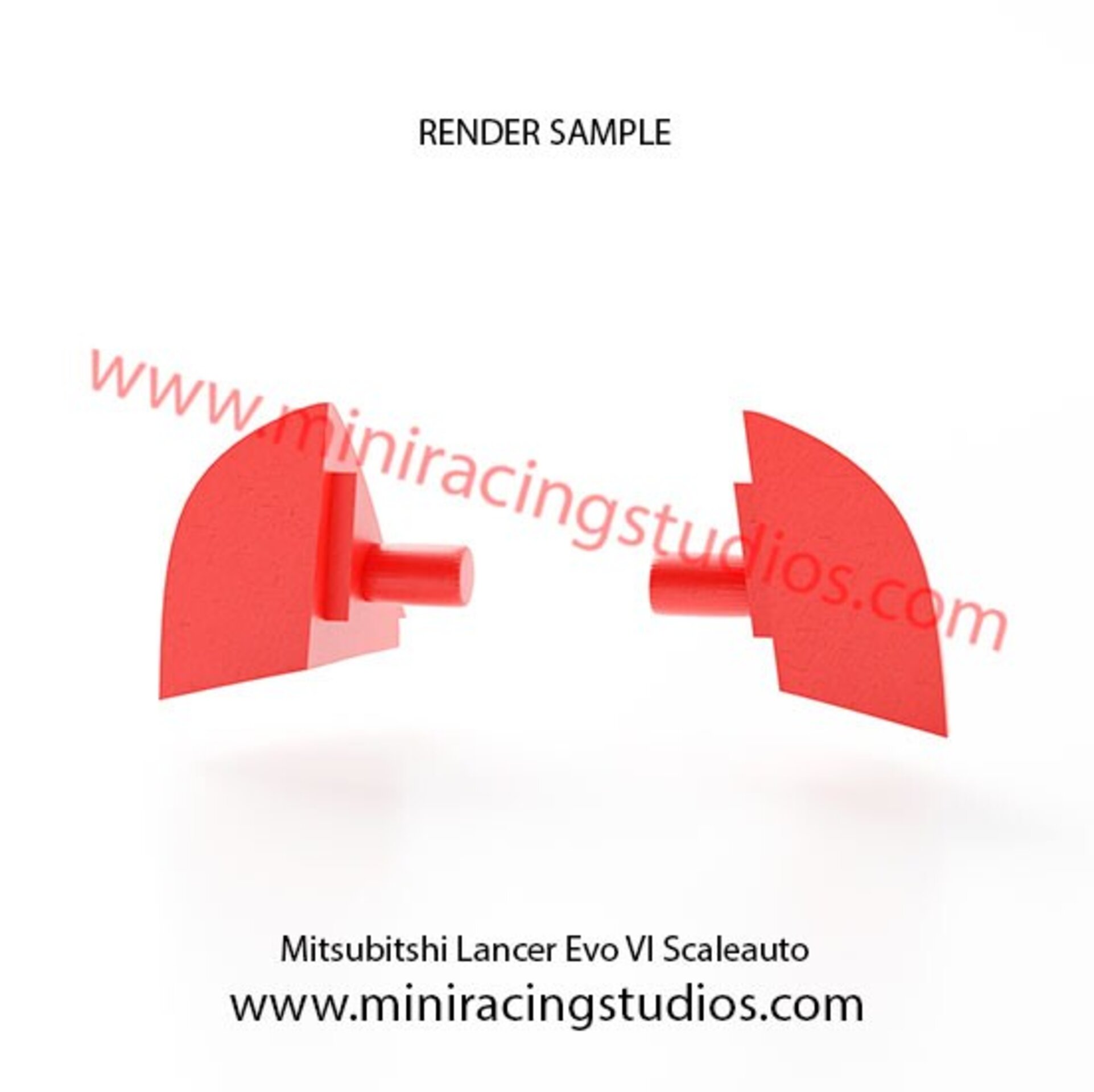 Retrovisores 3D para Mitsubitshi Lancer EVO VI de Scaleauto  – MiniRacingStudios - 4