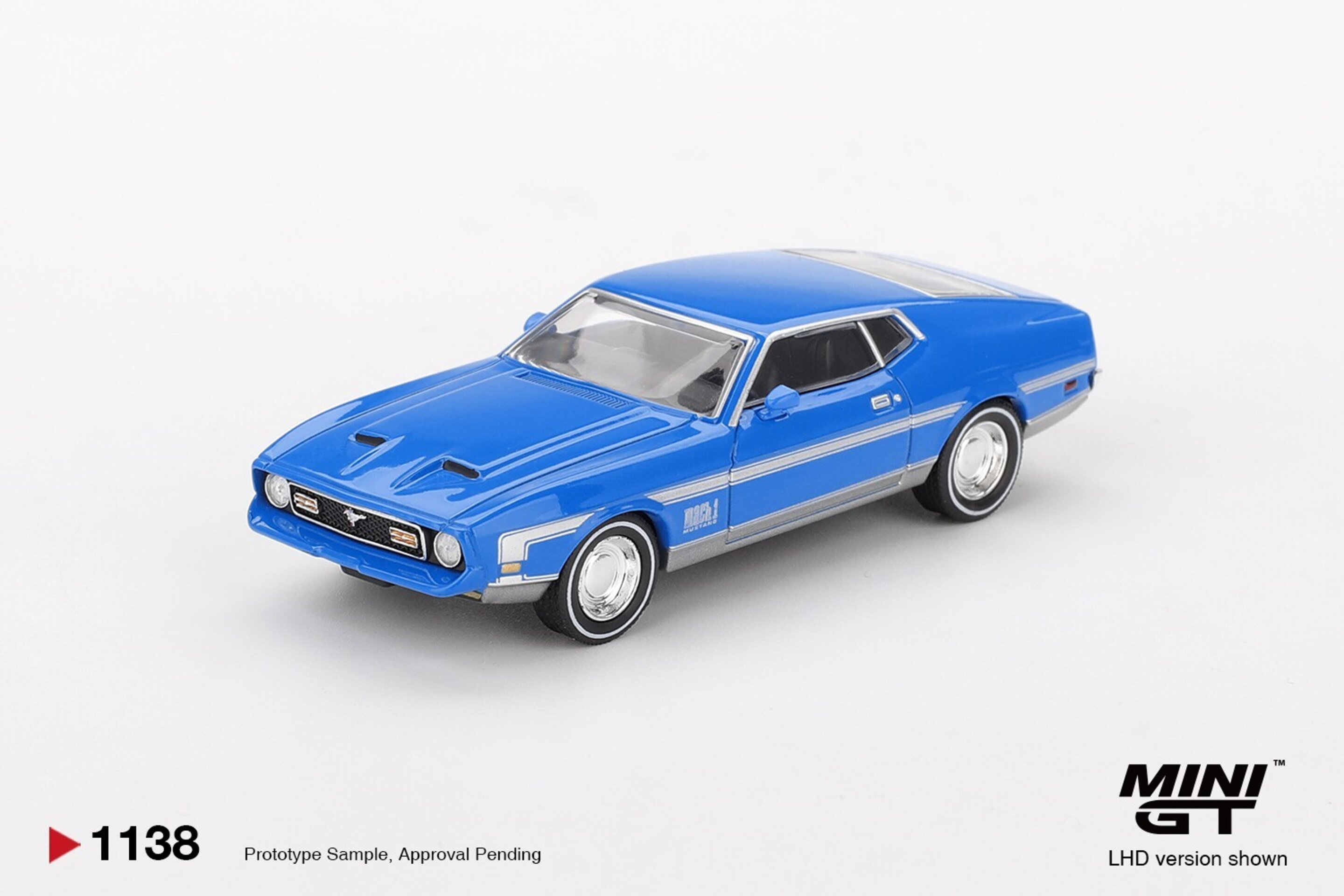 (PRE VENTA) 1:64 FORD MUSTANG MACH 1 GRABBER BLUE 1971 - 2
