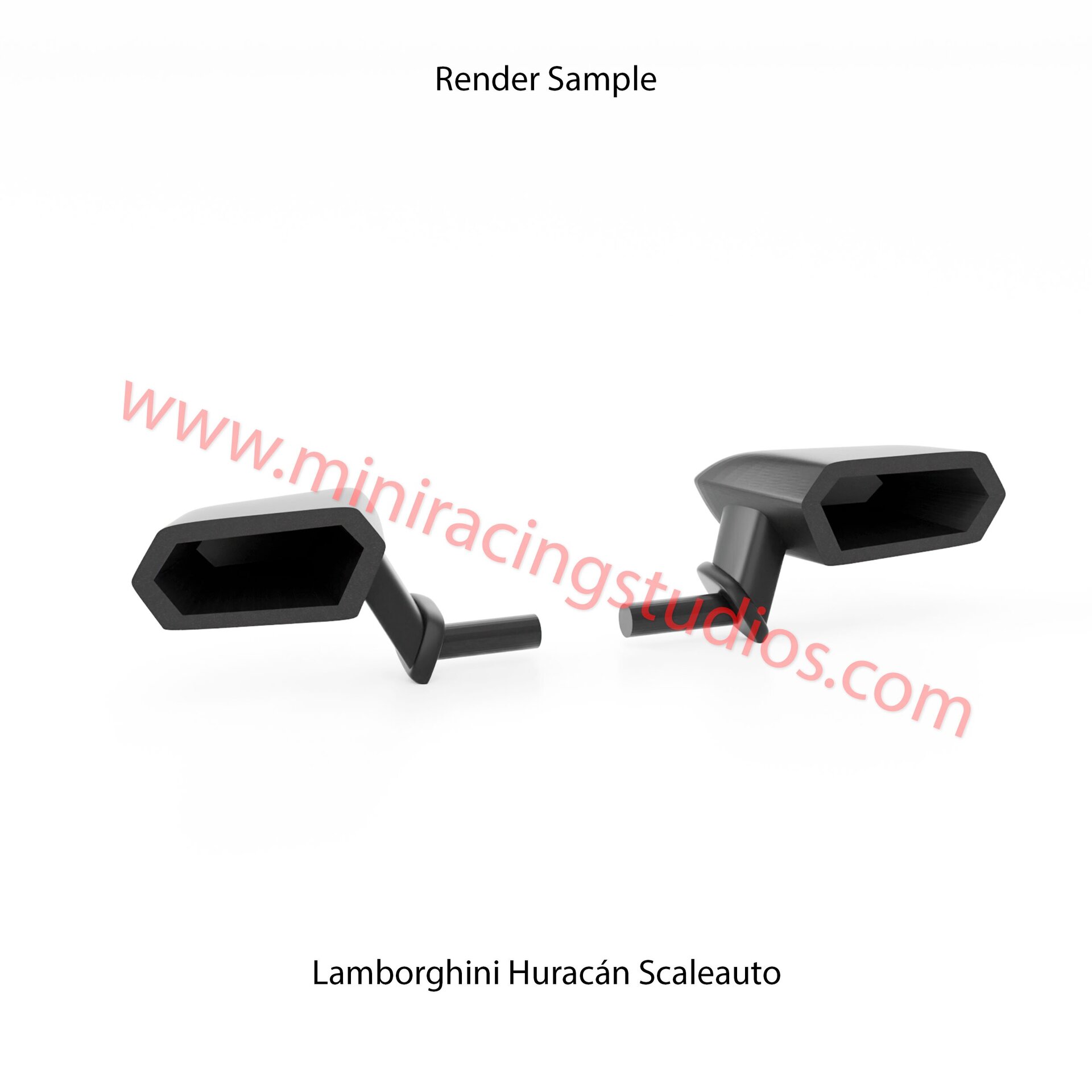 Set Alerón + Retros  para Lamborghini Huracán de Scaleauto (Flex o Bicomponente) - 4