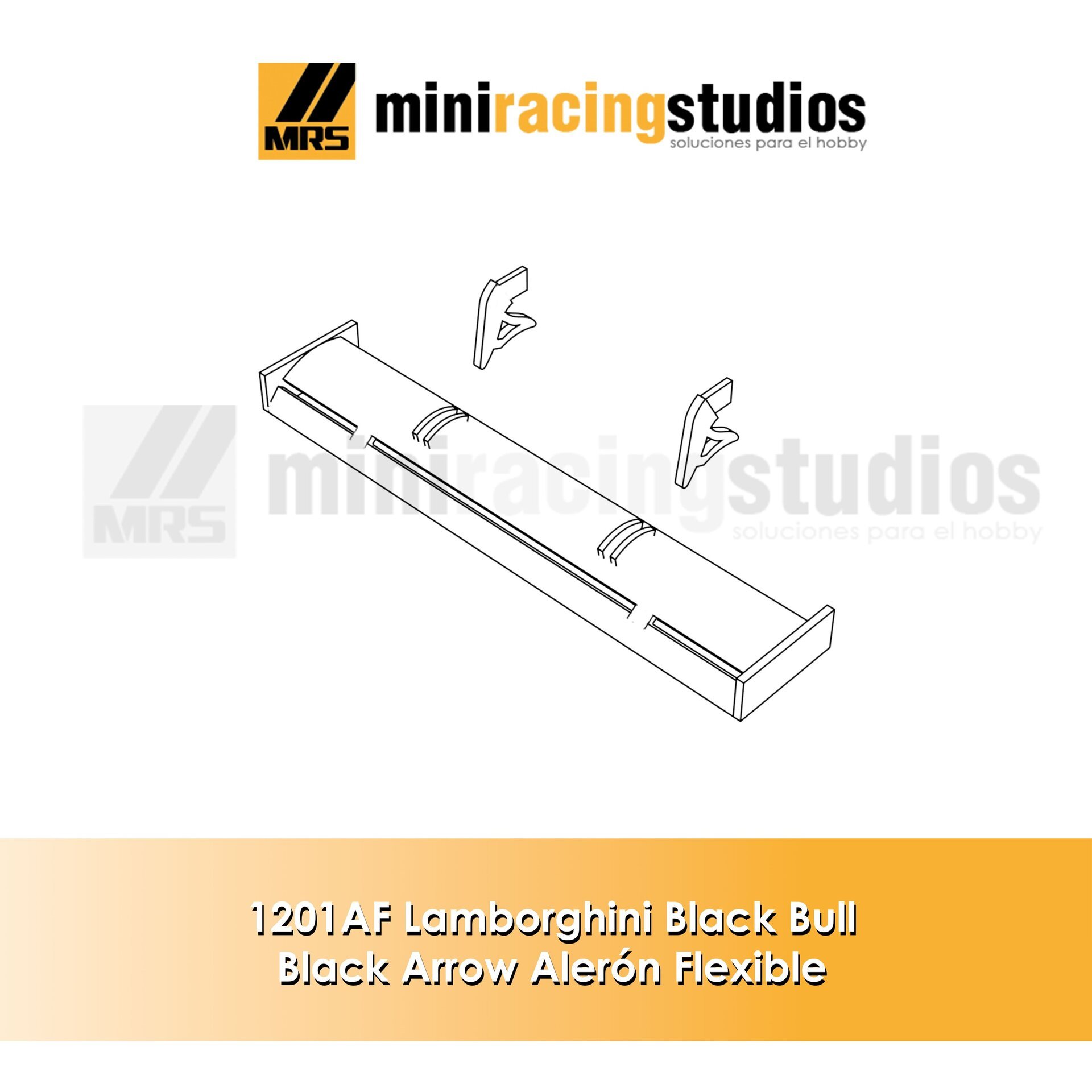 Alerón 3D para Lamborghini Murciélago Black Arrow Flexible, Plástico o BICOMP, - 4