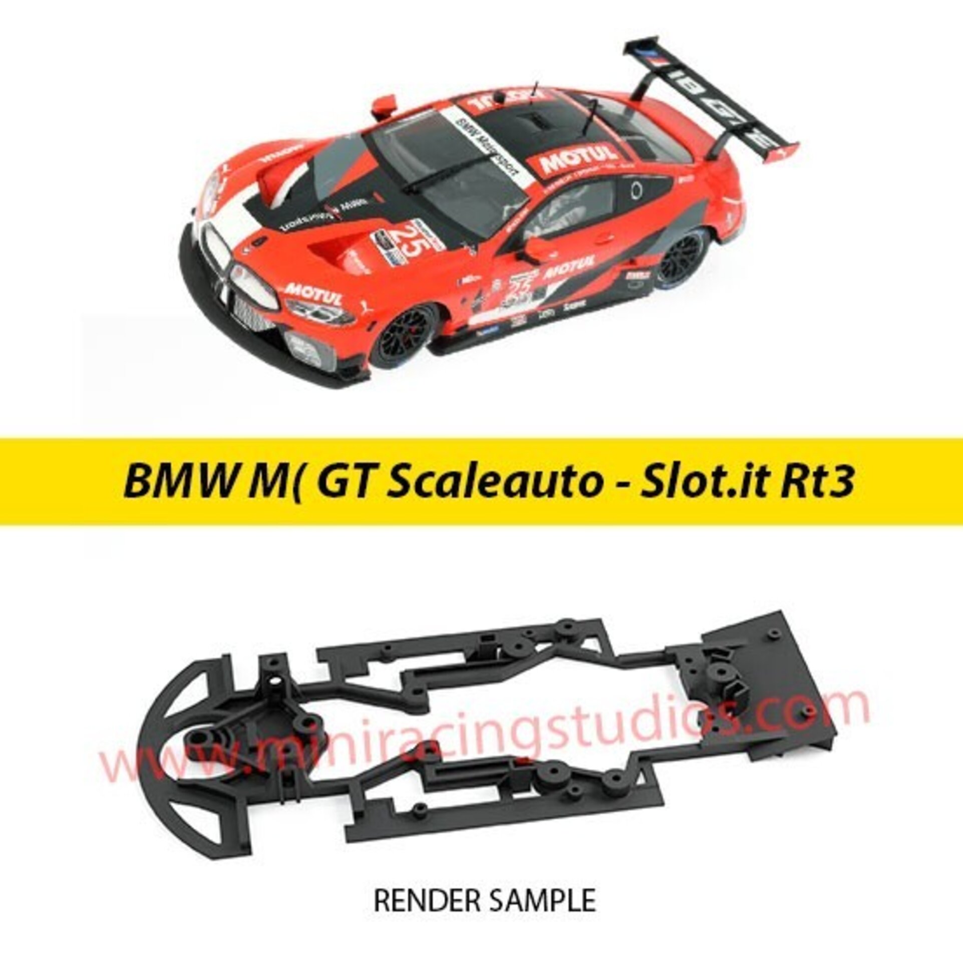 Chasis 3D BMW M8 Scaleauto – Composite Carbono – Slot.it / RT3 - 1