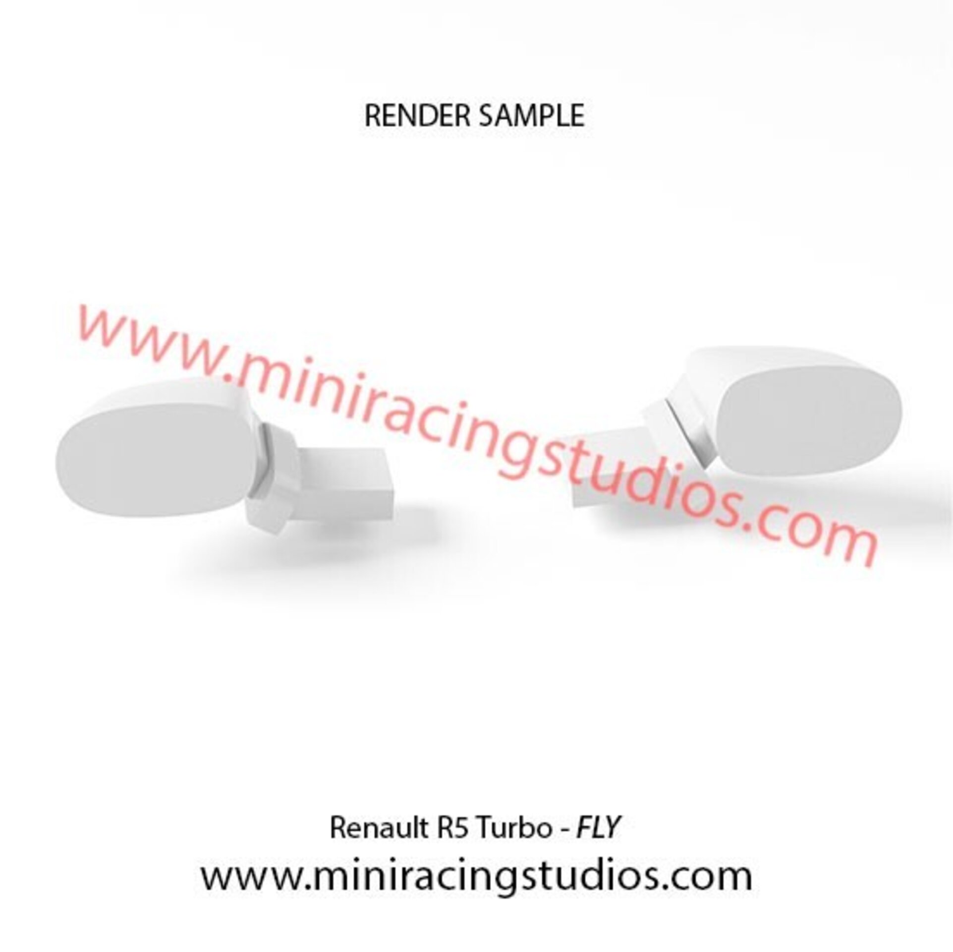 Retrovisores 3D para Renault 5 TURBO de FLY Flex o plástico – MiniRacingStudios - 5