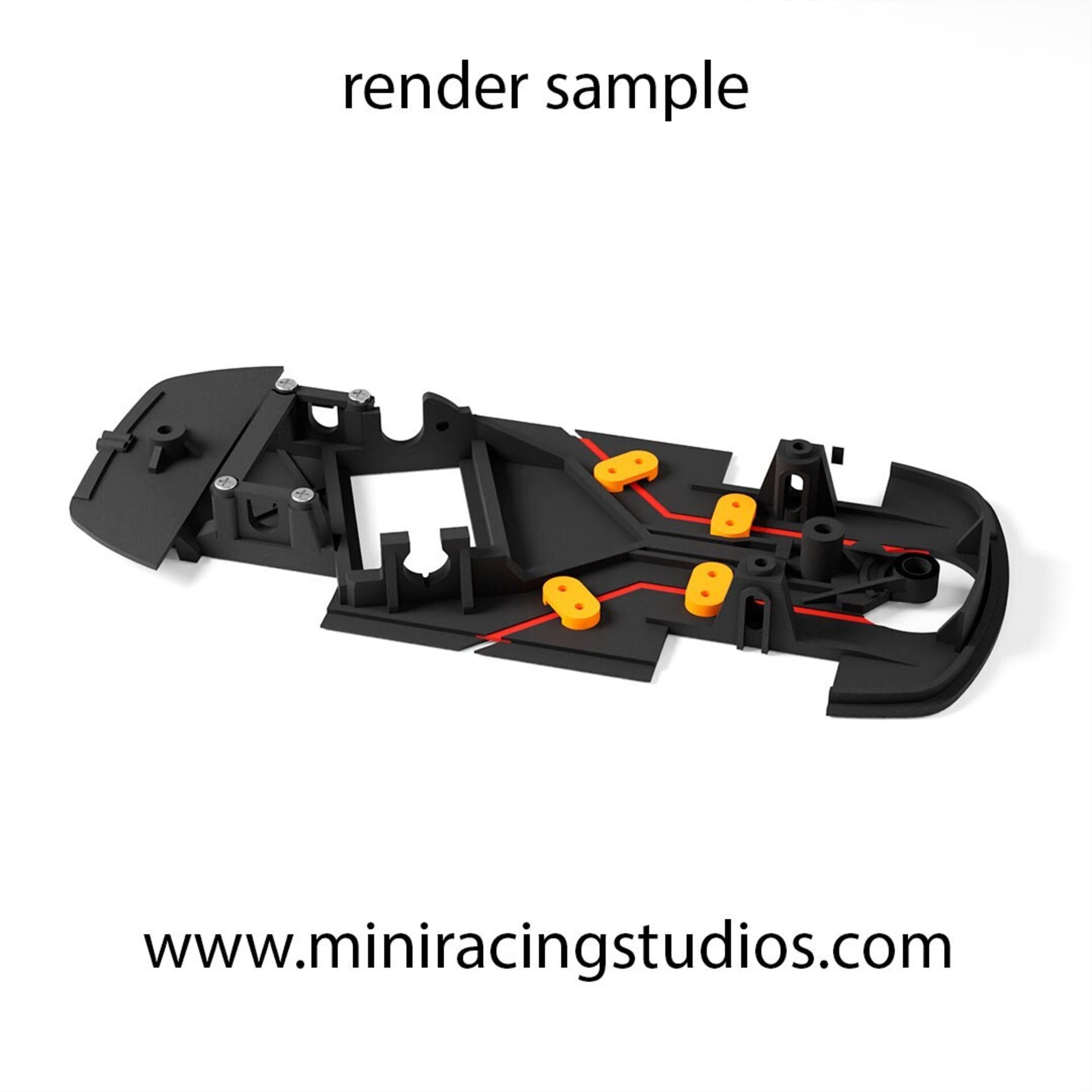 Chasis SN3D para el Porsche 997 de Ninco  Rally X-Flex Multicapa - 2