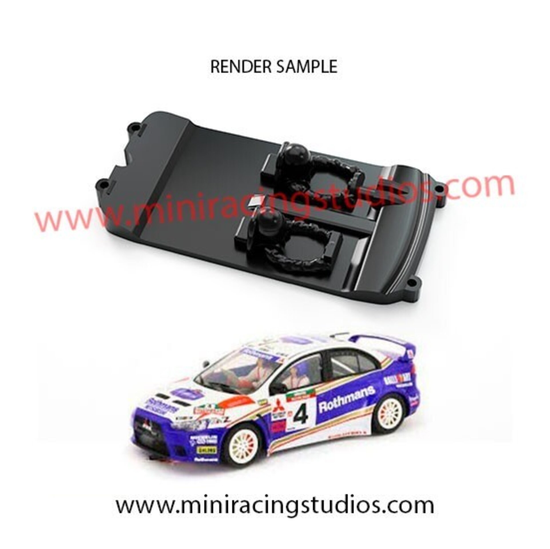 Cockpit Lexan  Rally para el Mitsubishi EVO X de Avan Slot de MiniRacingStudios - 1