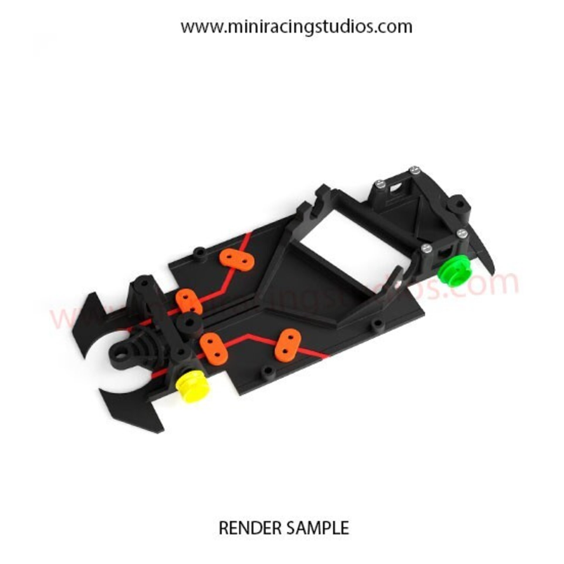Chasis SN3D Peugeot 208 Scaleauto Rally motor ángulo MULTIFLEX - 4