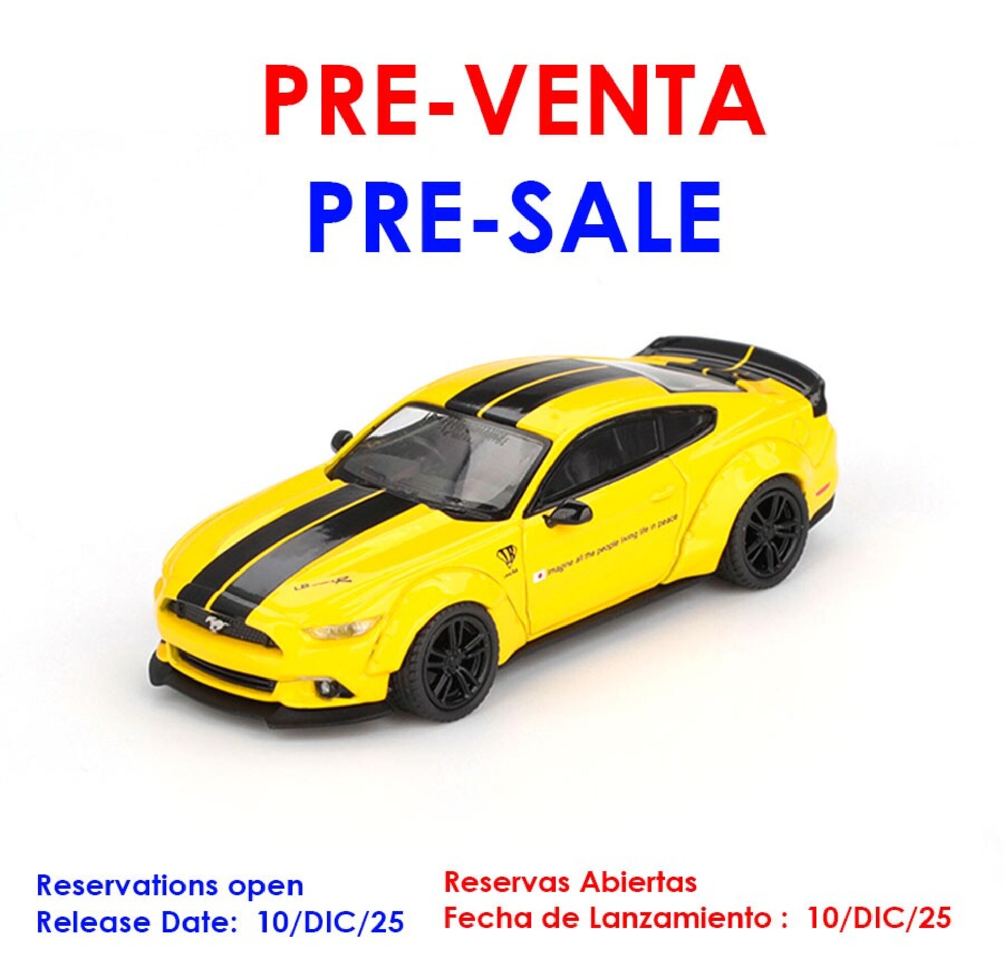 (PRE VENTA) Ford Mustang LB-Works Triple Yellow 20153 – Mini GT 1:64 - 1