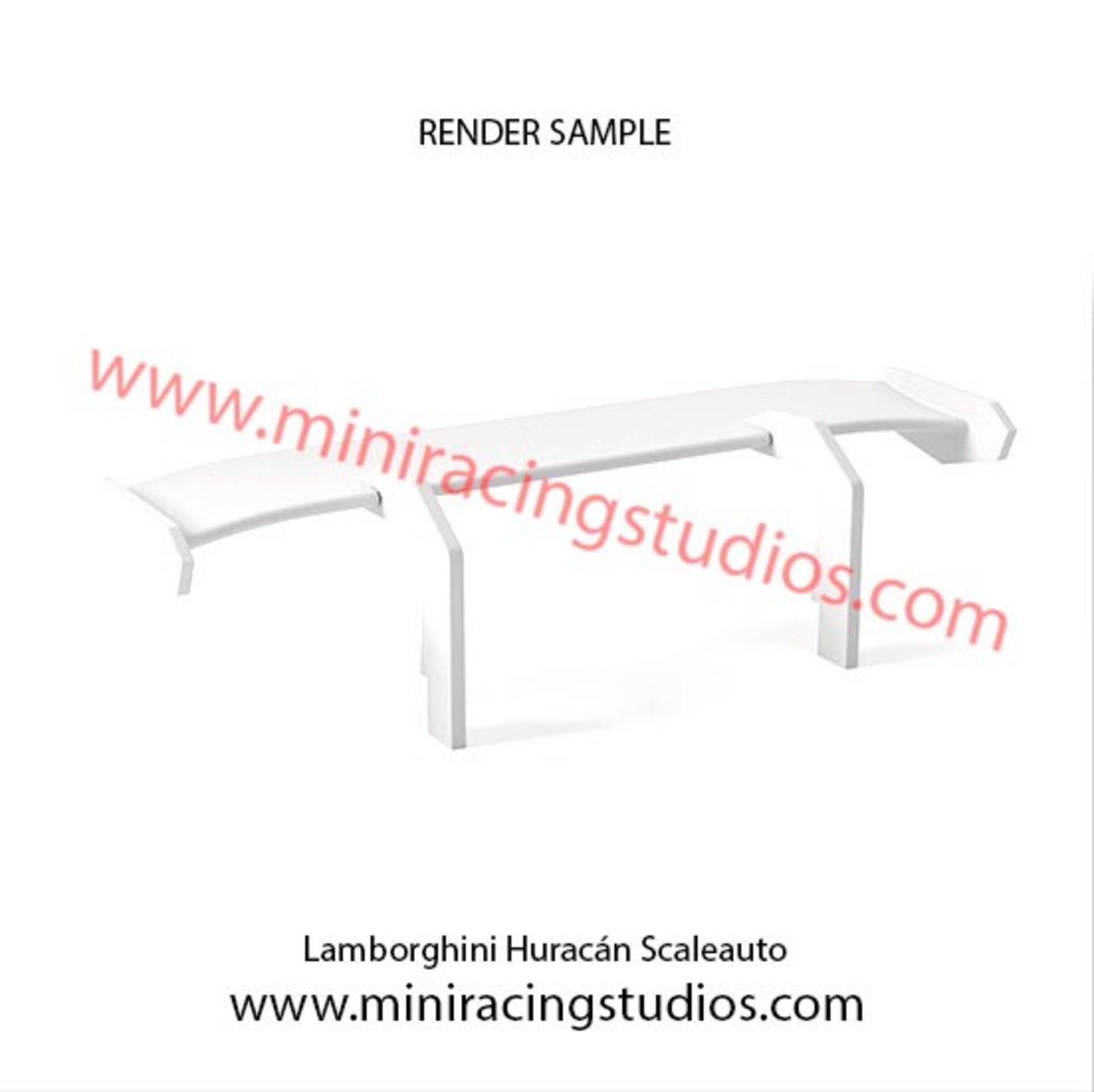 Alerón 3D para Lamborghini Huracán GT3 Scaleauto - Varios materiales - 6