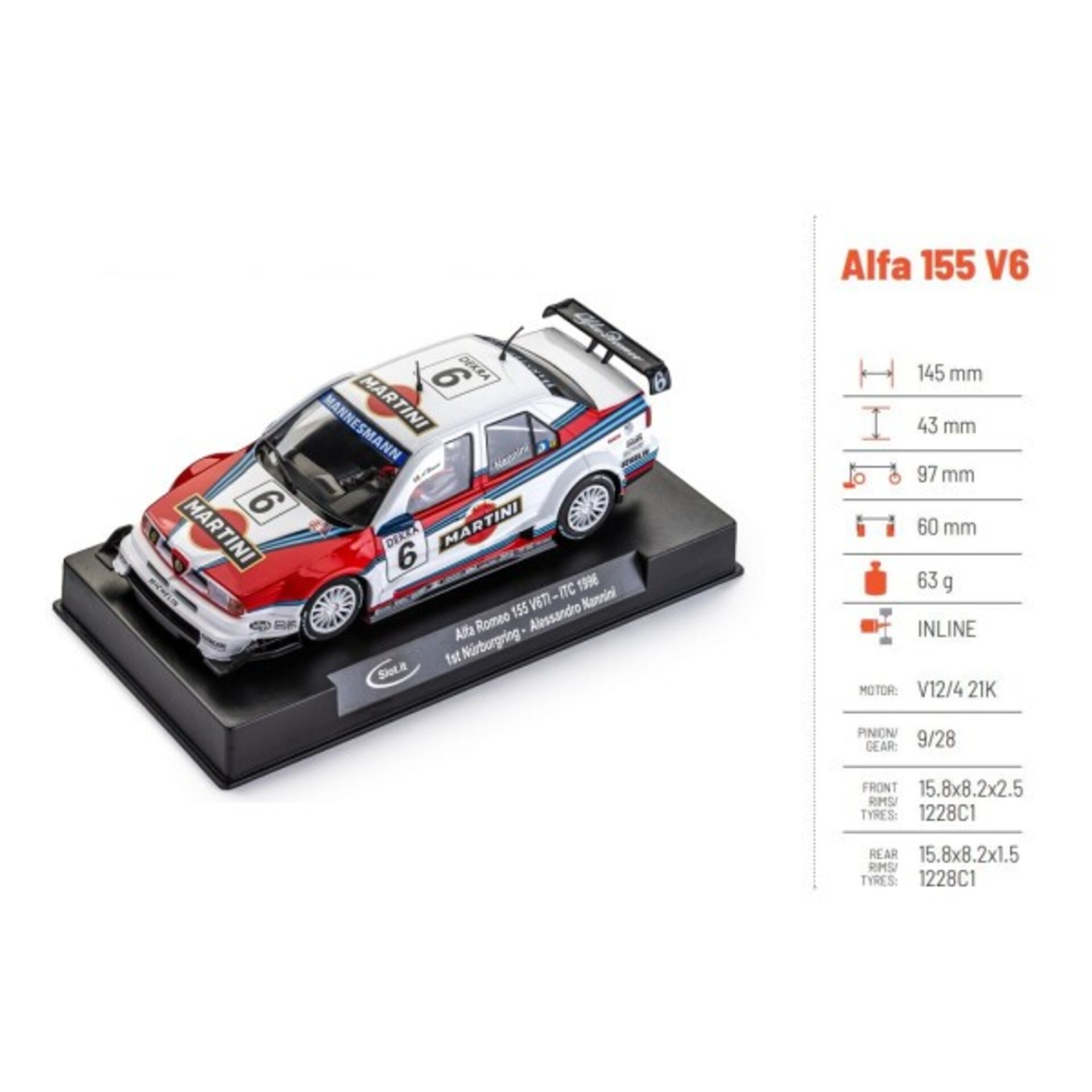 Alfa Romeo 155 ITC Bosch n19 Silverstone Slot.it - 6