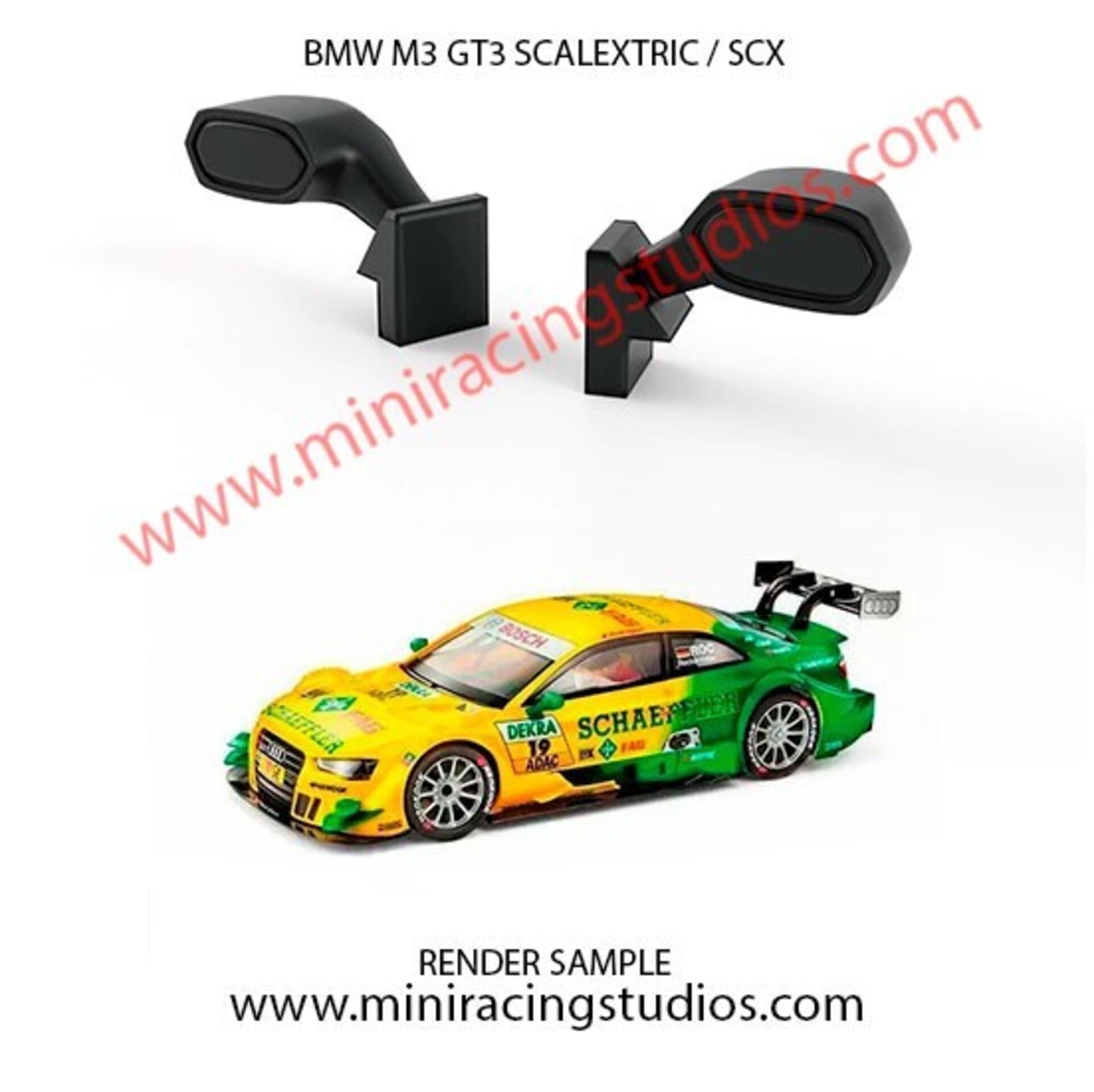 Retrovisores 3D AUDI RS5  DTM SCX / SCALEXTRIC - Flexible o Plástico - 1
