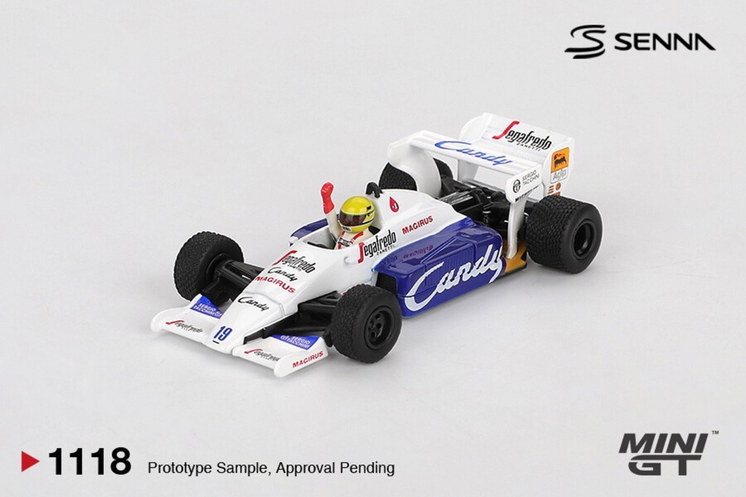 (PRE VENTA) Mini GT 1:64 Toleman TG184 Ayrton Senna – Monaco GP 2nd Place 1994 - 2