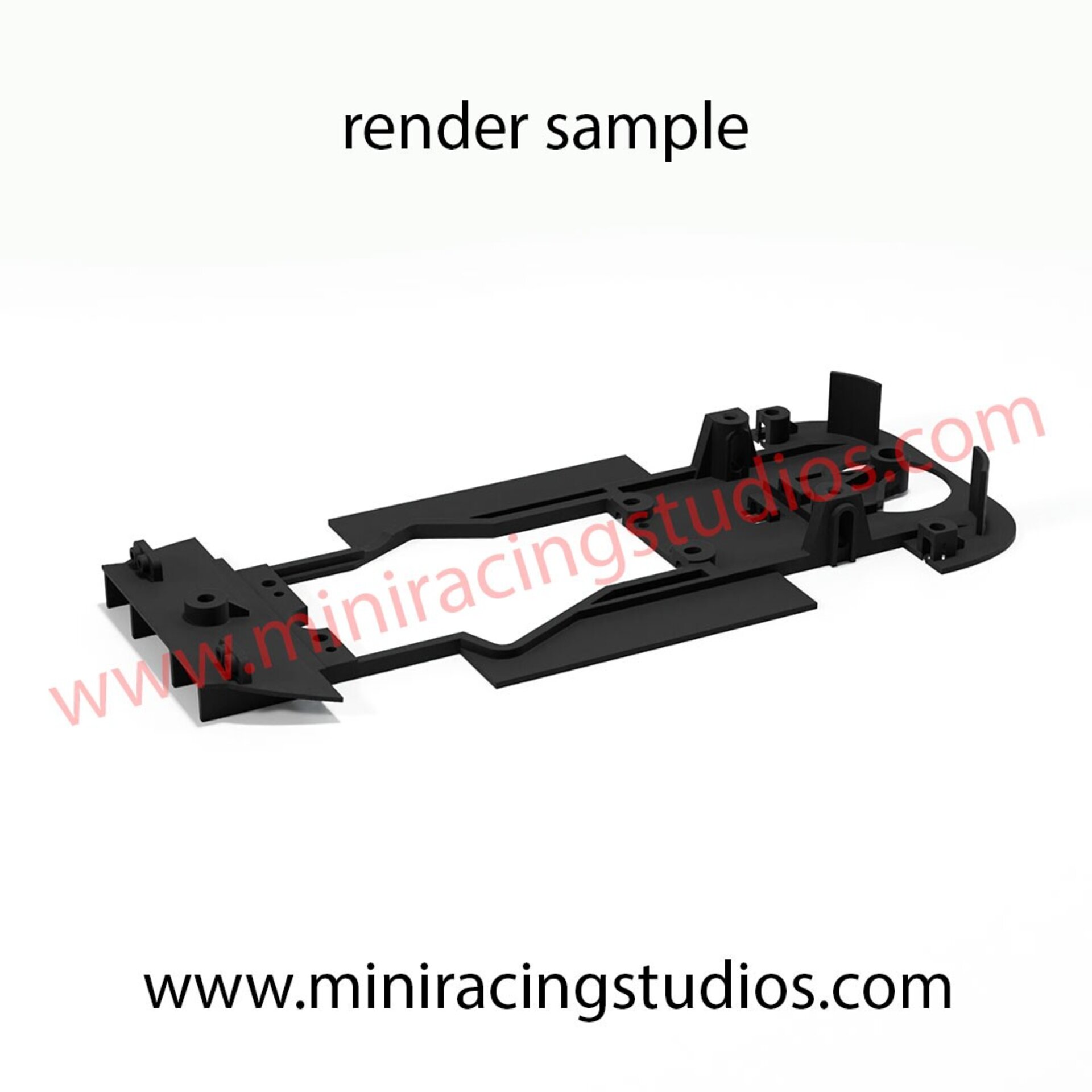 Chasis 3D para el Ferrari 550 Maranello de SCX compatible con soporte Slot.it - 2